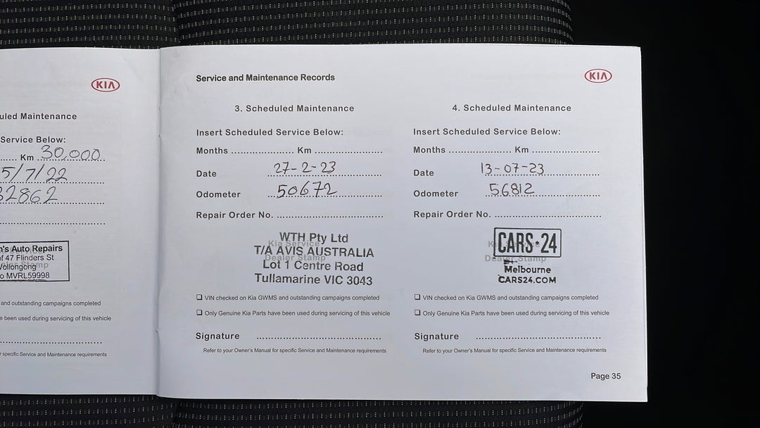 2020 Kia Cerato S, Automatic, 56813 km, Service History