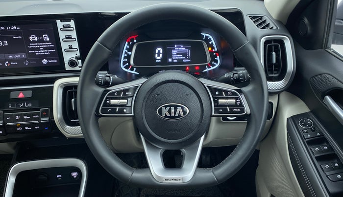 2021 KIA SONET HTX 1.0 IMT, Petrol, Manual, 10,949 km, Steering Wheel Close Up