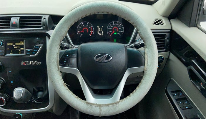 2016 Mahindra Kuv100 K8 6 STR, Petrol, Manual, 45,065 km, Steering Wheel Close Up