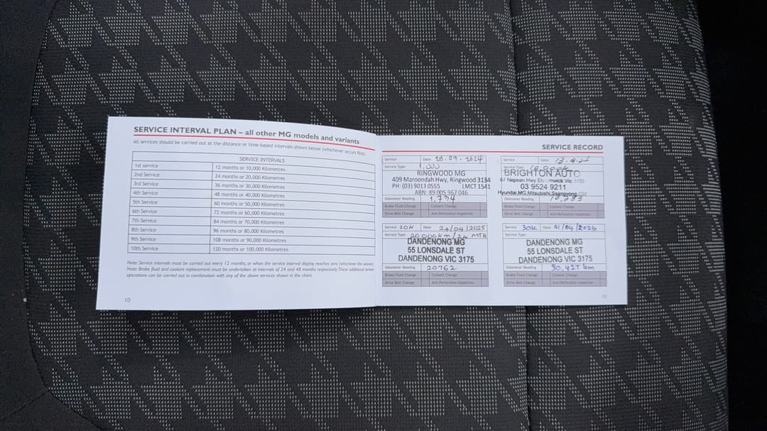 2023 MG Zst Core, Automatic, 33591 km, Service History