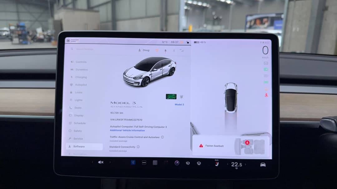 2021 Tesla Model 3 Standard Range Plus RWD, Automatic, 63729 km, Odometer View