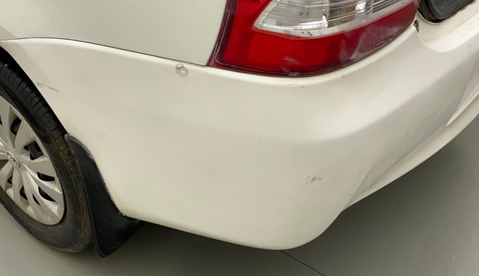 2011 Toyota Etios G SP, Petrol, Manual, 96,269 km, Rear bumper - Paint is slightly damaged