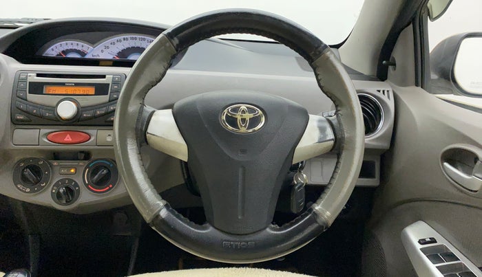 2011 Toyota Etios V, Petrol, Manual, 97,474 km, Steering Wheel Close Up