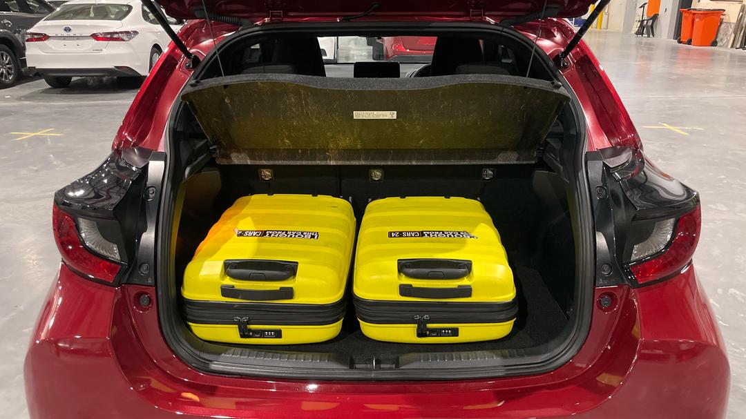 2025 Toyota Yaris Ascent Sport Hybrid, Automatic, 5158 km, Boot Inside View with Luggage