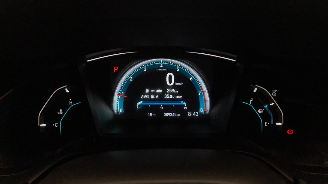 2017 Honda Civic Vti, Automatic, 89345 km, Odometer View