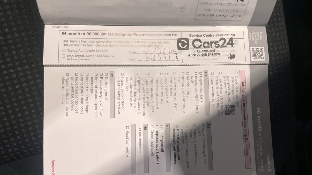 2018 Toyota Yaris Ascent, Automatic, 82558 km, Service History
