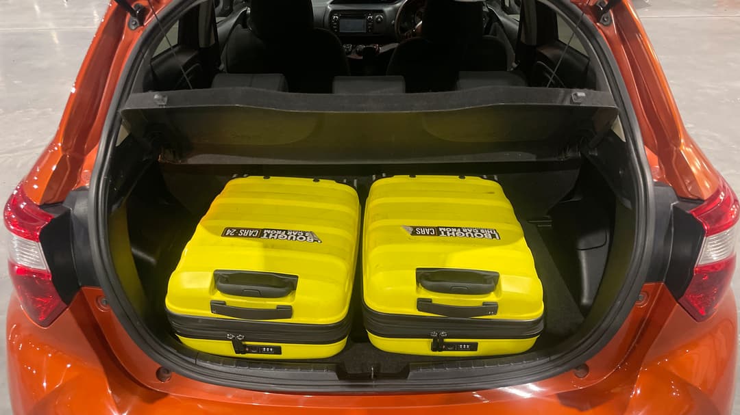 2018 Toyota Yaris Ascent, Automatic, 82558 km, Boot Inside View with Luggage