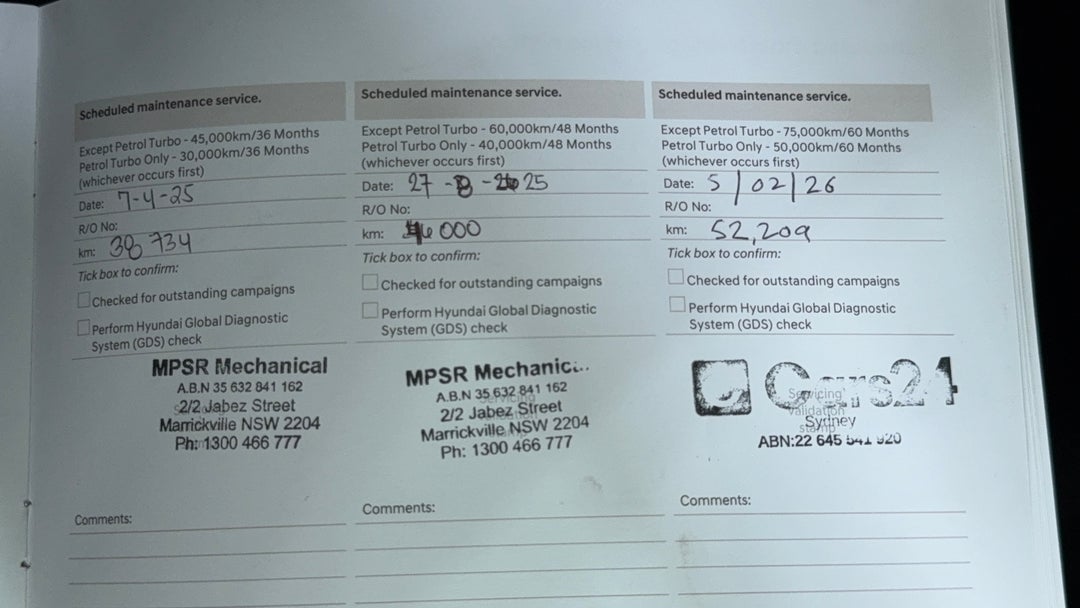 2023 Hyundai Venue Venue, Automatic, 52209 km, Service History