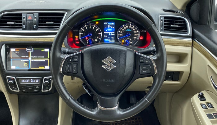 2019 Maruti Ciaz ALPHA 1.5 MT VTVT SHVS, Petrol, Manual, 60,489 km, Steering Wheel Close Up