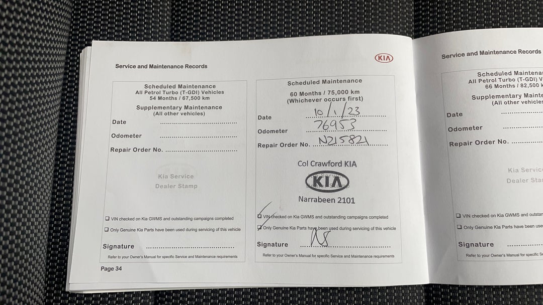 2018 Kia Cerato S, Automatic, 85813 km, Service History