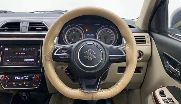 2017 Maruti Dzire ZXI PLUS AMT, Petrol, Automatic, 1,05,779 km, Steering Wheel Close Up