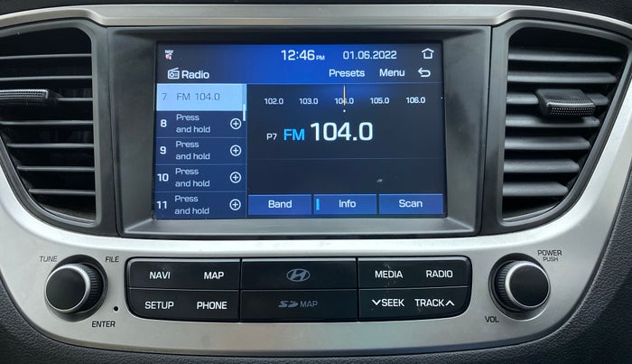 2019 Hyundai Verna 1.6 SX VTVT, Petrol, Manual, 6,321 km, Infotainment System