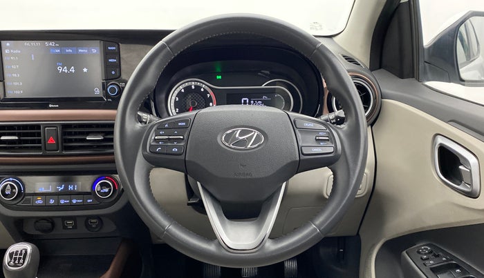 2020 Hyundai AURA SX (O) MT, Petrol, Manual, 23,585 km, Steering Wheel Close Up