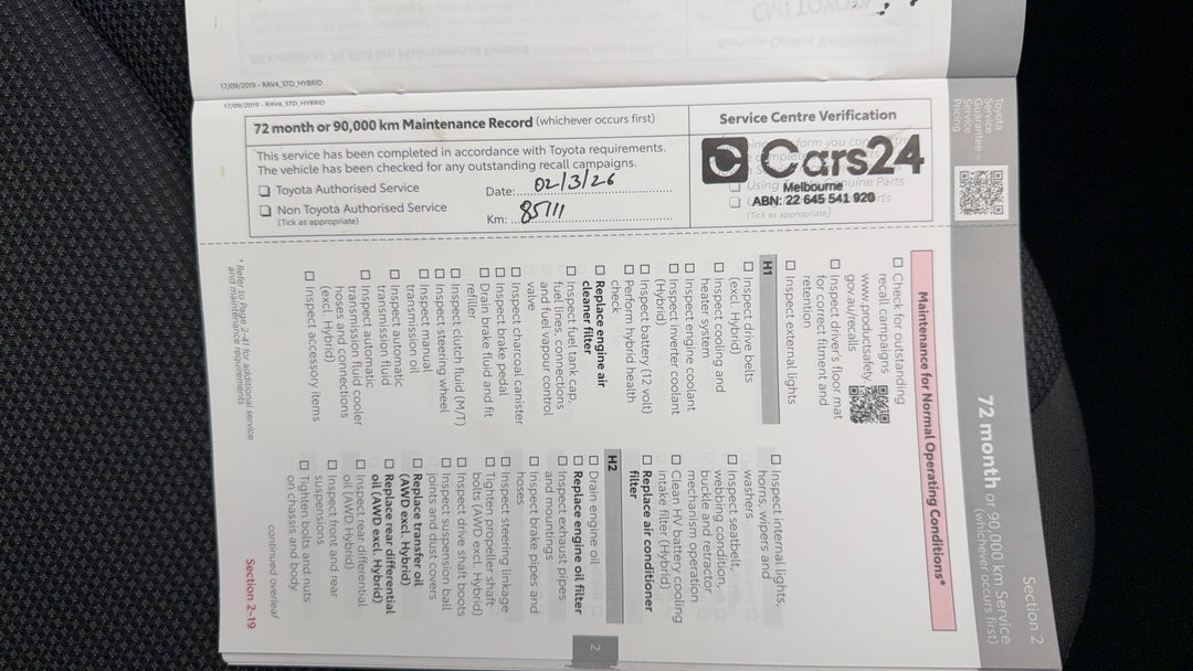 2020 Toyota RAV4 Gx (2WD), Automatic, 85112 km, Service History