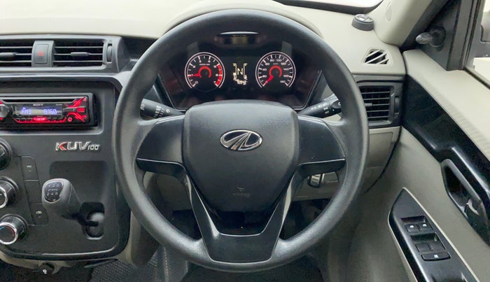2017 Mahindra Kuv100 K4+ D 6 STR, Diesel, Manual, 70,994 km, Steering Wheel Close Up