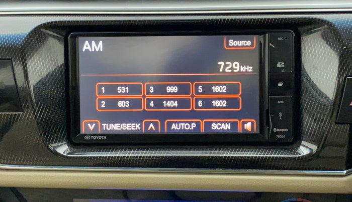 2014 Toyota Corolla Altis G PETROL, Petrol, Manual, 83,820 km, Infotainment System
