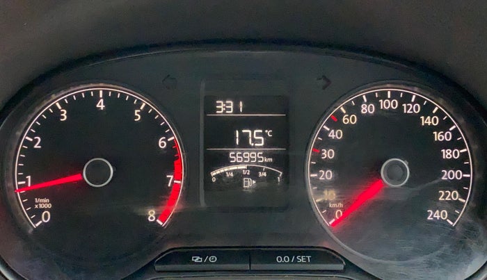 2015 Volkswagen Vento HIGHLINE 1.6 MPI, Petrol, Manual, 56,995 km, Odometer Image