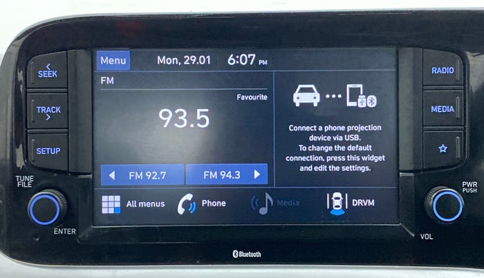 2020 Hyundai GRAND I10 NIOS SPORTZ 1.2 KAPPA VTVT, Petrol, Manual, 43,899 km, Infotainment System