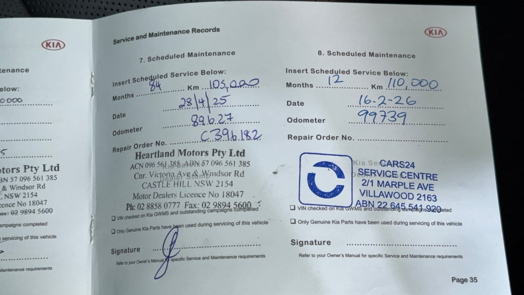 2018 Kia Sorento Sli (4x2), Automatic, 99739 km, Service History