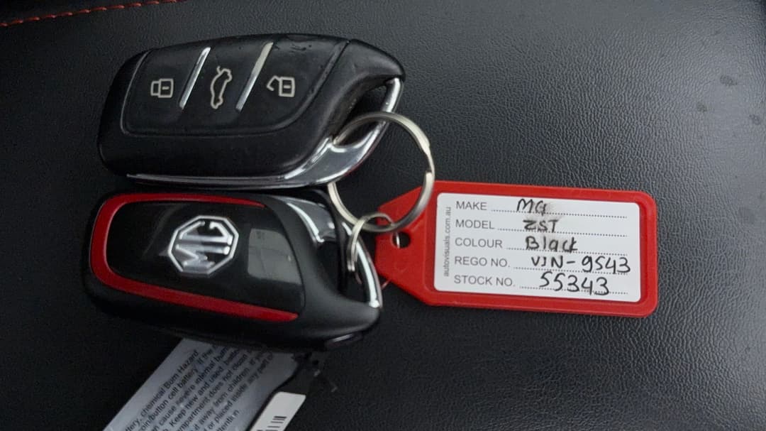 2022 MG Zst Excite, Automatic, 39728 km, Key Close-up