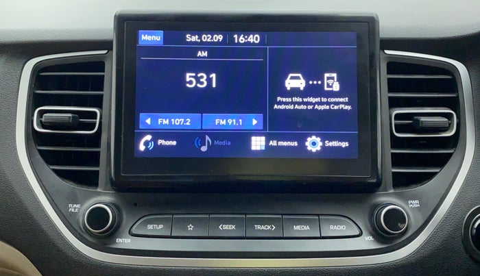 2021 Hyundai Verna SX 1.5 VTVT, Petrol, Manual, 16,809 km, Infotainment System