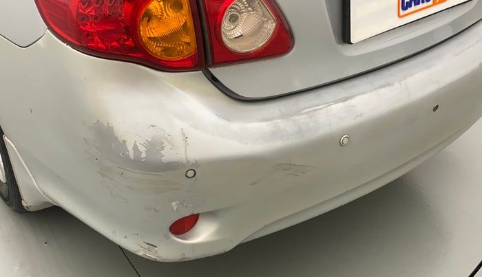 2011 Toyota Corolla Altis G PETROL, Petrol, Manual, 1,19,025 km, Rear bumper - Paint is slightly damaged