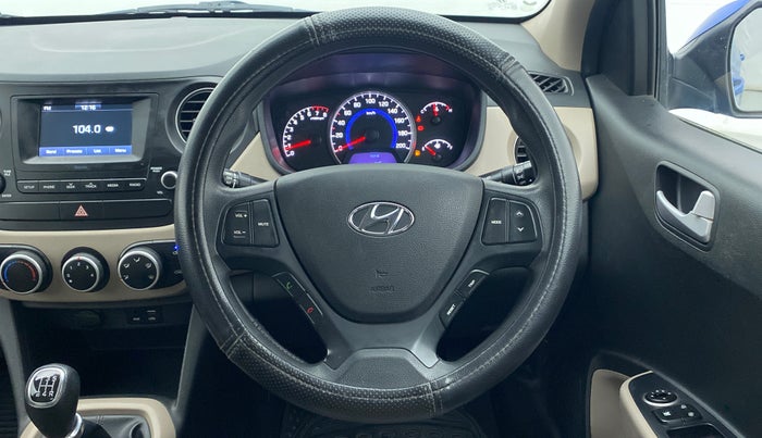 2017 Hyundai Grand i10 SPORTZ 1.2 KAPPA VTVT, Petrol, Manual, 21,520 km, Steering Wheel Close Up