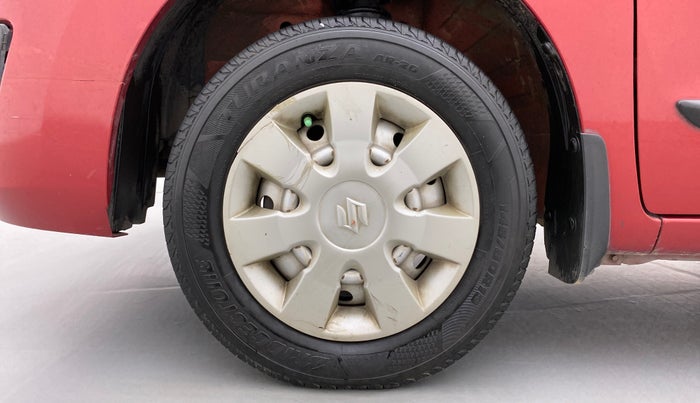 2014 Maruti Wagon R 1.0 LXI, Petrol, Manual, 50,684 km, Left Front Wheel