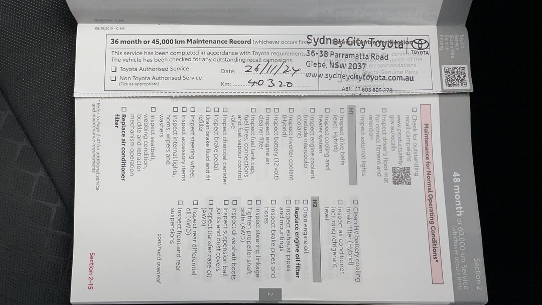 2022 Toyota C-HR Gxl (2wd), Automatic, 46425 km, Service History