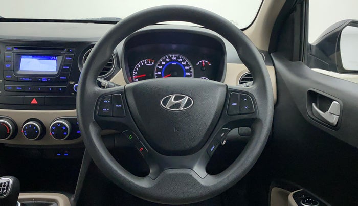 2015 Hyundai Grand i10 SPORTZ 1.2 KAPPA VTVT, Petrol, Manual, 8,612 km, Steering Wheel Close Up