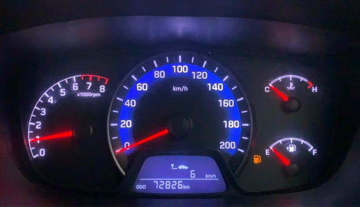 2014 Hyundai Xcent SX 1.2 (O), Petrol, Manual, 72,826 km, Odometer Image