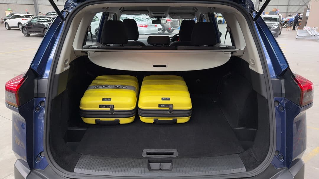 2024 Nissan X-trail St (2WD), Automatic, 58893 km, Boot Inside View with Luggage
