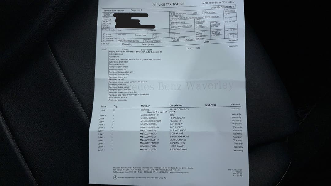 2018 Mercedes-benz C300 C300, Automatic, 72589 km, Service History