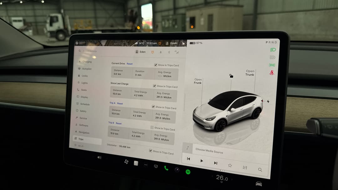 2022 Tesla Model Y Rear-wheel Drive, Automatic, 59496 km, Odometer View
