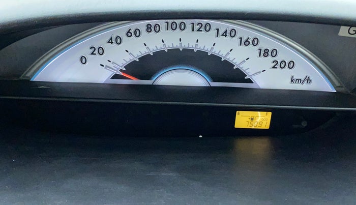 2011 Toyota Etios G, Petrol, Manual, 75,091 km, Odometer Image