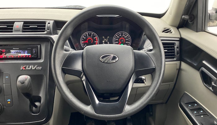 2017 Mahindra Kuv100 K4 6 STR, Petrol, Manual, 22,895 km, Steering Wheel Close Up