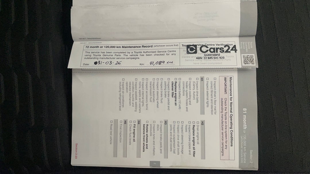 2017 Toyota Camry Rz S.e., Automatic, 41095 km, Service History