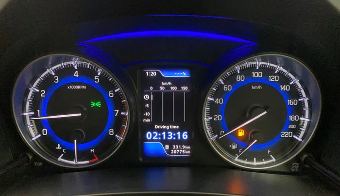 2020 Toyota Glanza V, Petrol, Manual, 20,775 km, Odometer Image