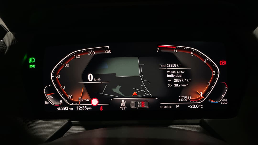 2020 BMW 1 18i M Sport, Automatic, 28858 km, Odometer View