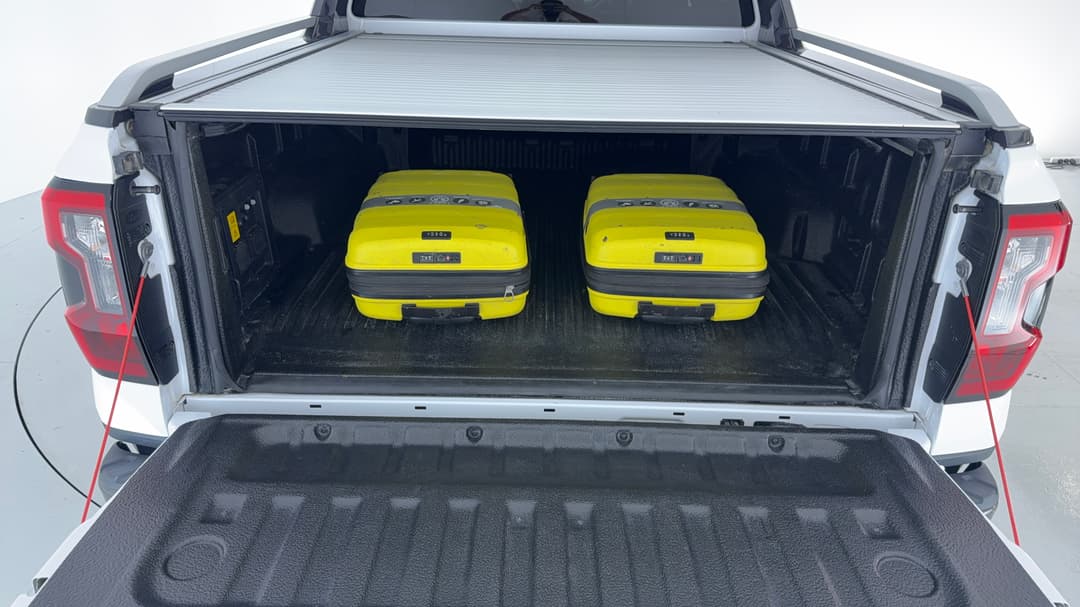 2025 Ford Ranger Phev Wildtrak (4x4), Automatic, 17887 km, Boot Inside View with Luggage