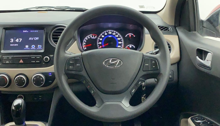 2017 Hyundai Grand i10 SPORTZ (O) AT 1.2 KAPPA VTVT, Petrol, Automatic, 16,624 km, Steering Wheel Close Up