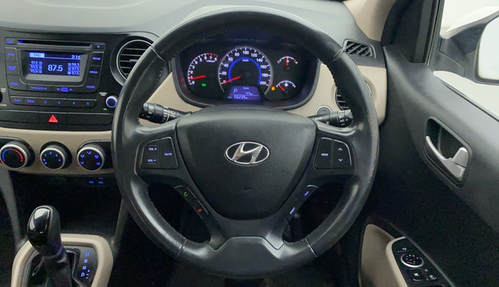 2015 Hyundai Grand i10 ASTA AT 1.2 KAPPA VTVT, Petrol, Automatic, 56,235 km, Steering Wheel Close Up