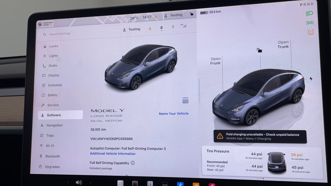 2023 Tesla Model Y Long Range, Automatic, 29105 km, Odometer View