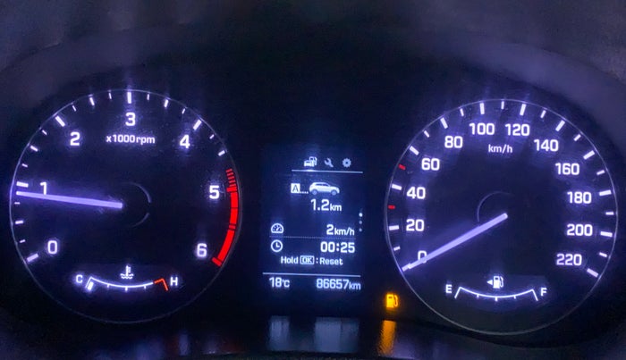2016 Hyundai Creta 1.6 SX (O) CRDI, Diesel, Manual, 86,720 km, Odometer Image
