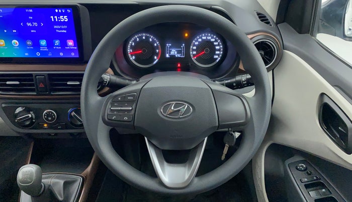 2022 Hyundai AURA S 1.2 CNG, CNG, Manual, 7,670 km, Steering Wheel Close Up