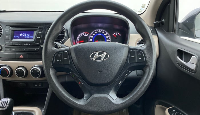 2015 Hyundai Grand i10 SPORTZ 1.2 KAPPA VTVT, Petrol, Manual, 26,350 km, Steering Wheel Close Up