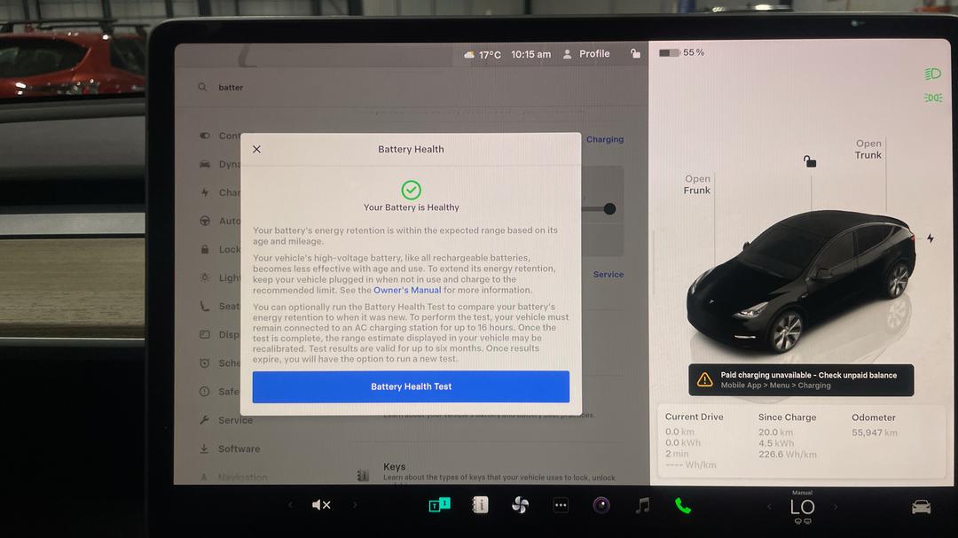 2023 Tesla Model Y Rear-wheel Drive, Automatic, 55947 km, Car Battery Health