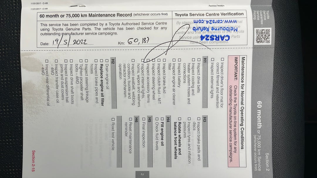 2017 Toyota C-HR Koba (2wd), Automatic, 60850 km, Service History