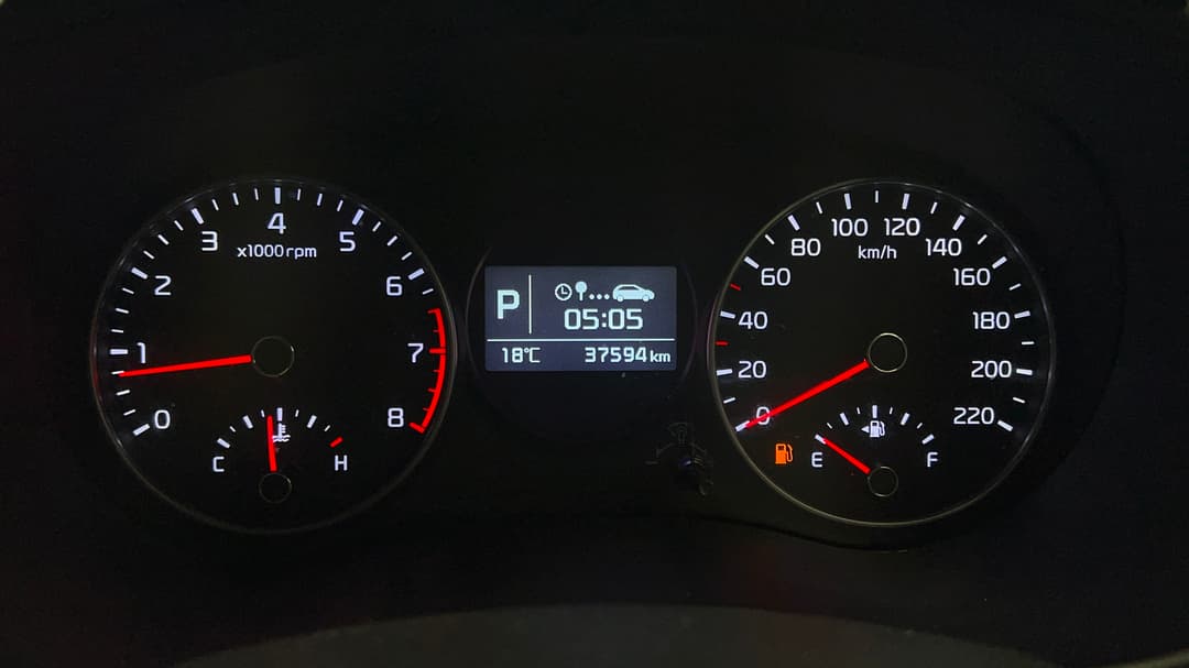 2018 Kia Picanto S (aeb), Automatic, 37594 km, Odometer View