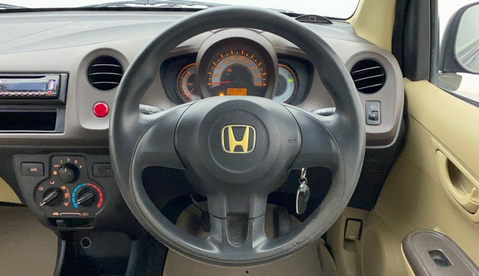 2012 Honda Brio E MT, Petrol, Manual, 1,26,185 km, Steering Wheel Close Up